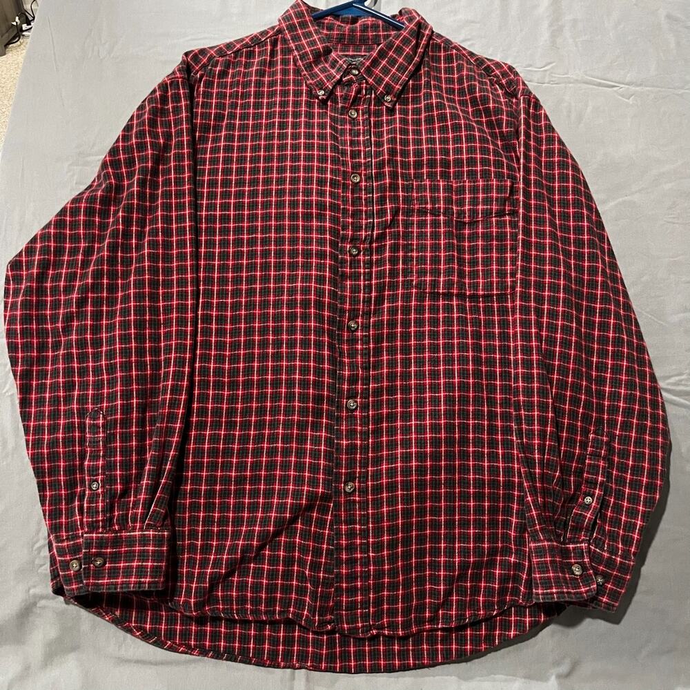 Covington Men’s Flannel Shirt Large Plaid Long Sleeve Button Down XL